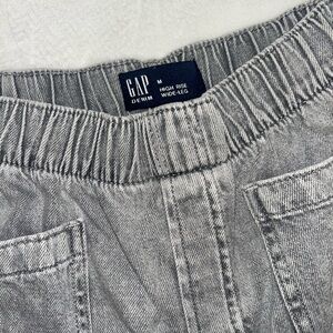 GAP Charcoal High Rise Wide-Leg Jeans